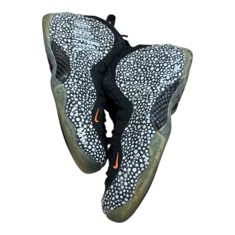 2013 Nike Air Foamposite One Premium Safari black orange 575420-003 Mens Size 12